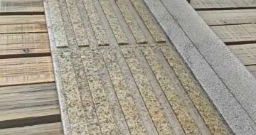 三门峡黄金麻盲道石 盲条