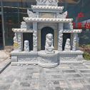 三门峡芝麻白中国黑石材套墓 花岗岩墓碑