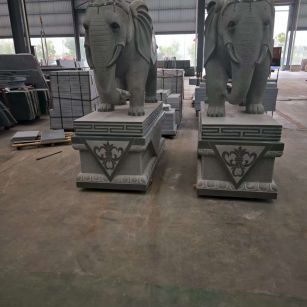 三门峡芝麻灰花岗岩对象 芝麻白芝麻灰大象