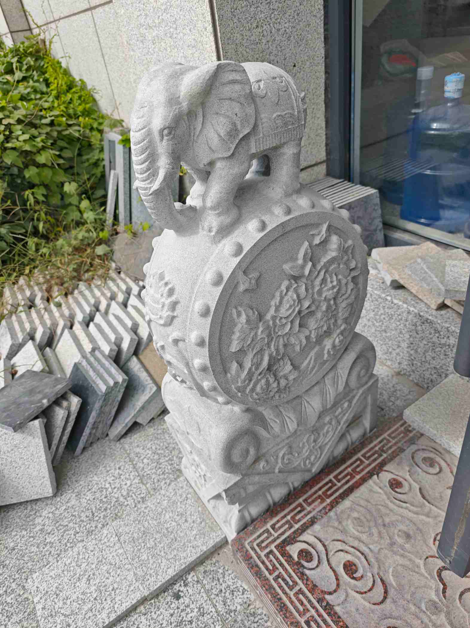 三门峡芝麻白抱鼓石 庭院抱鼓石