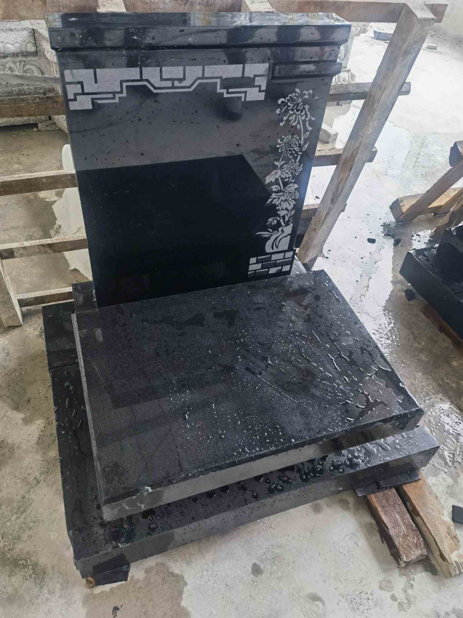 三门峡花岗岩墓碑石 墓碑 套墓