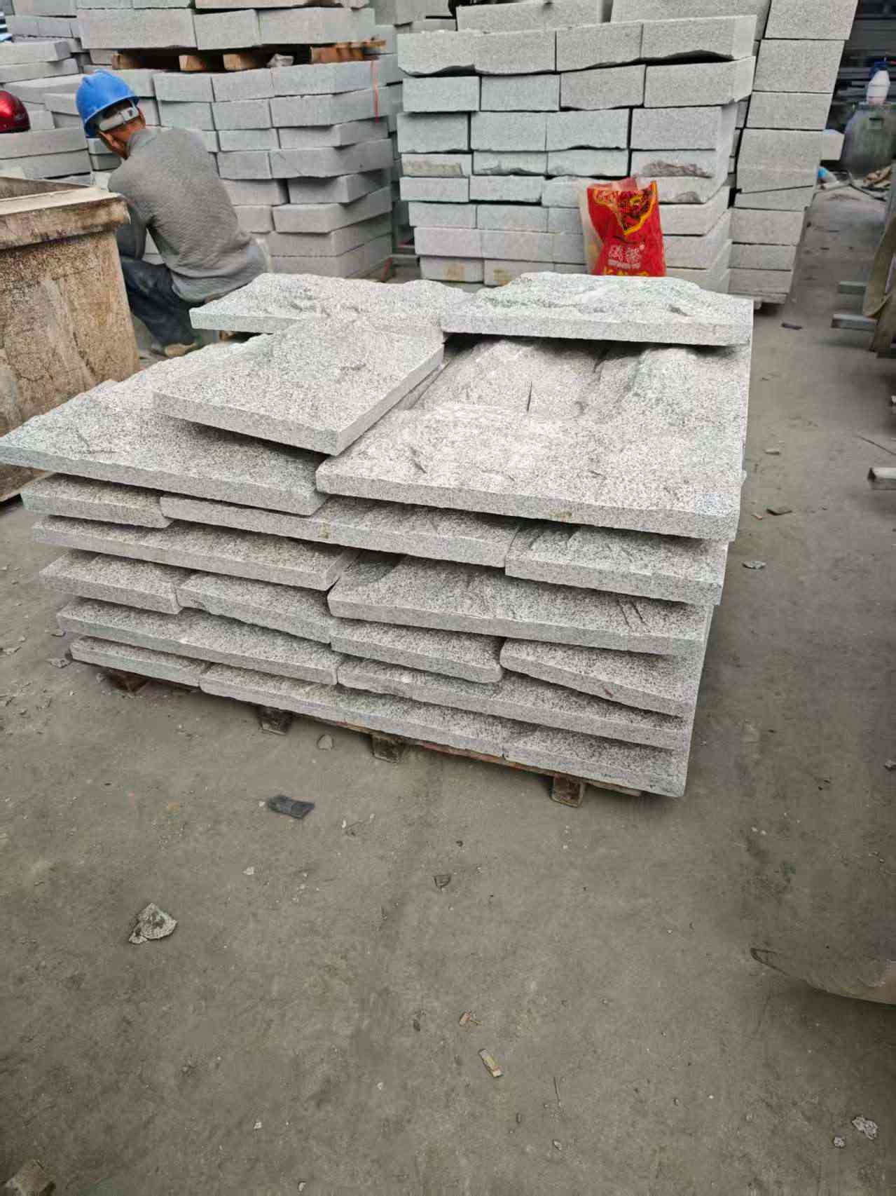 三门峡芝麻白蘑菇石，自然面