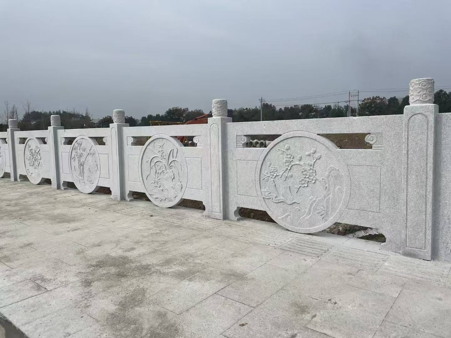 三门峡芝麻白河道栏杆 石材栏杆