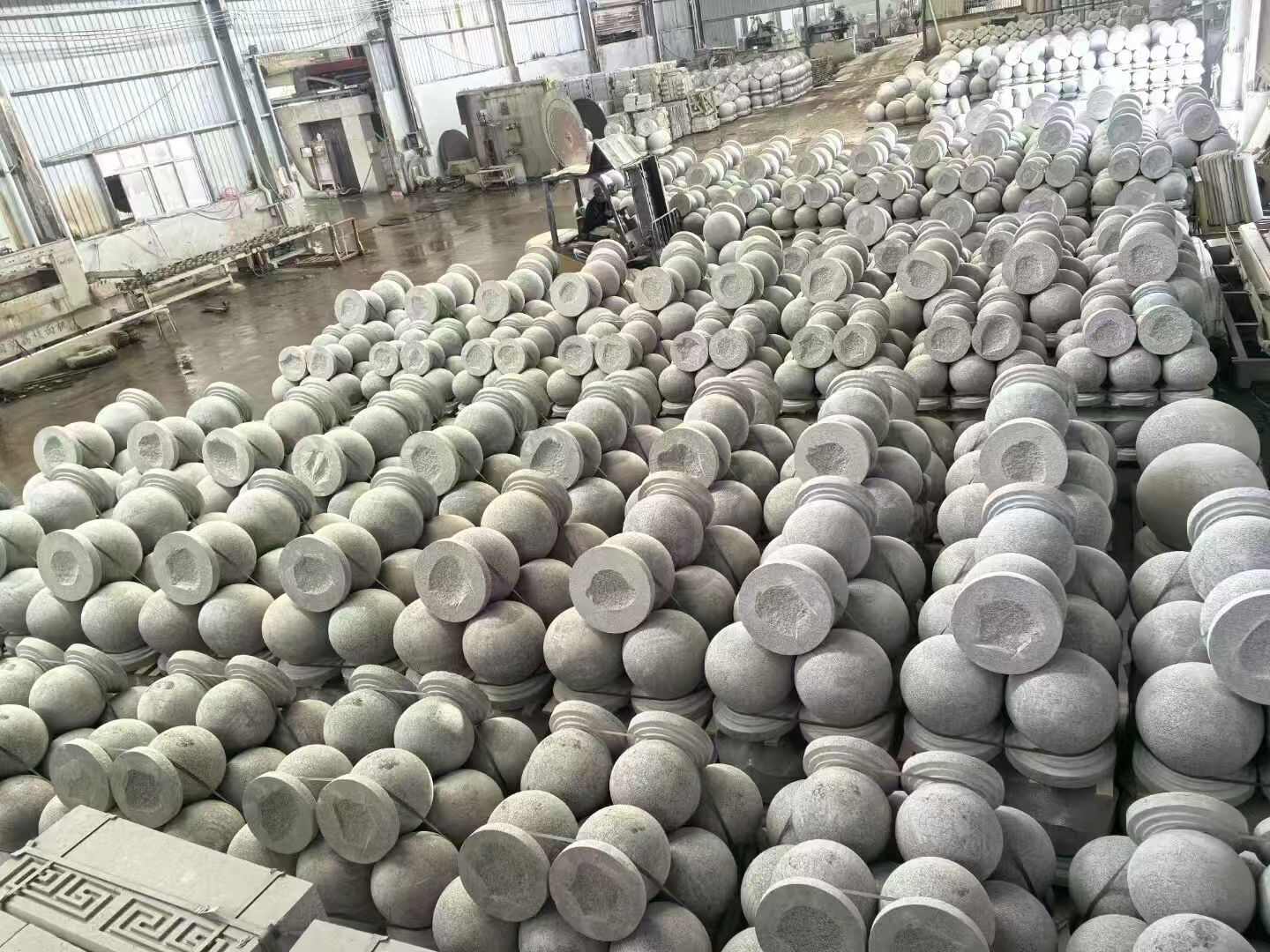 三门峡芝麻白圆球 石球 挡车球